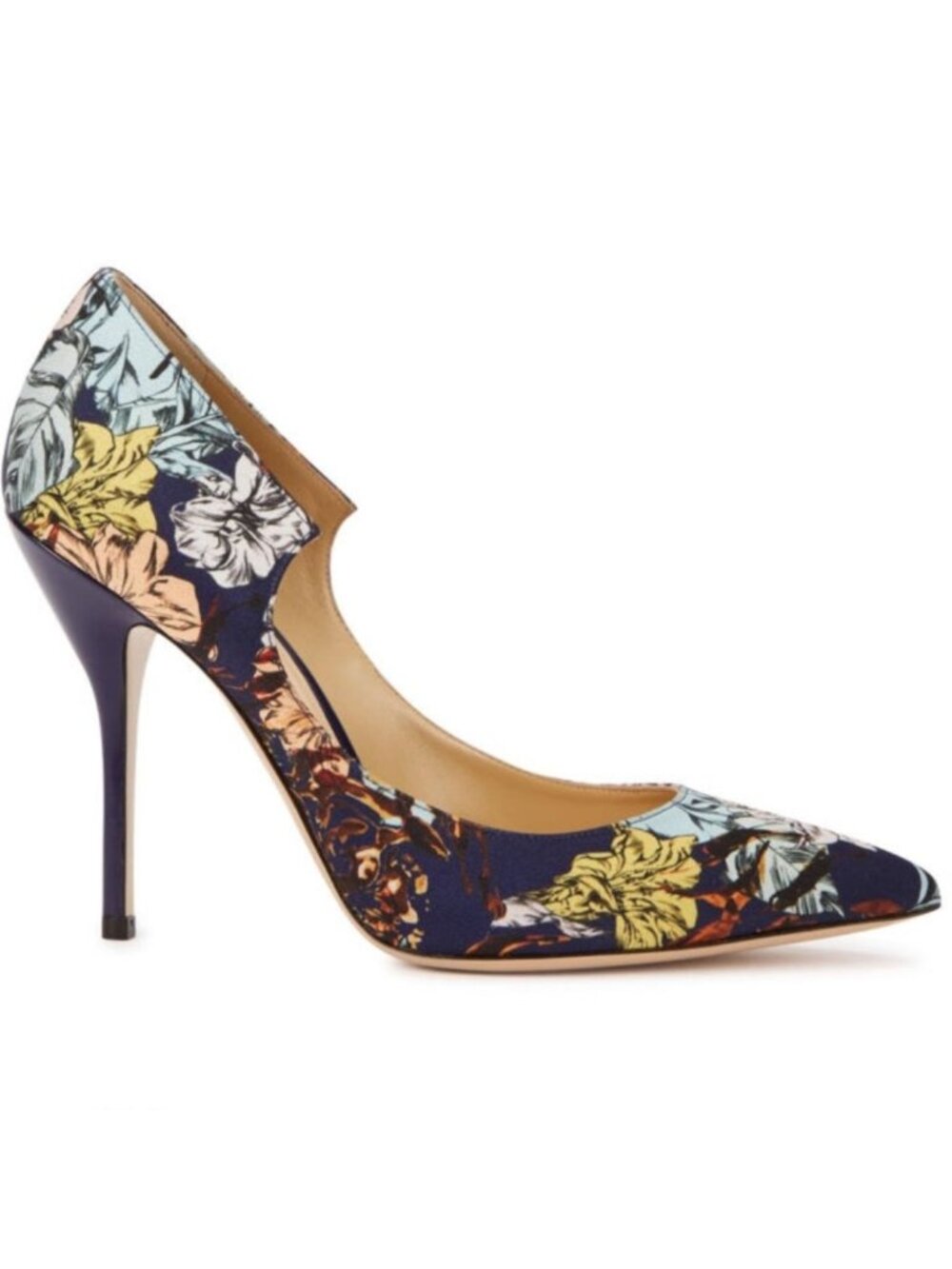 Paul Andrew Manhattan Floral Print Pumps Twilight Botanical Italy 38.5